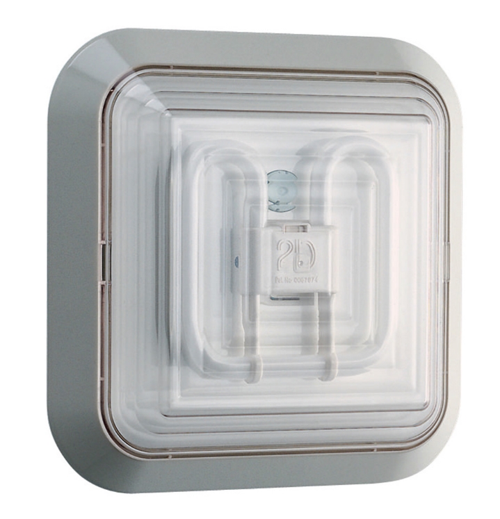 Светильник настенный/потолочный квадратный - General Electric NL DIAMOND 2DDM16WHEES 835 220 GE 1 x 16W 2D CFL - 43197 фото