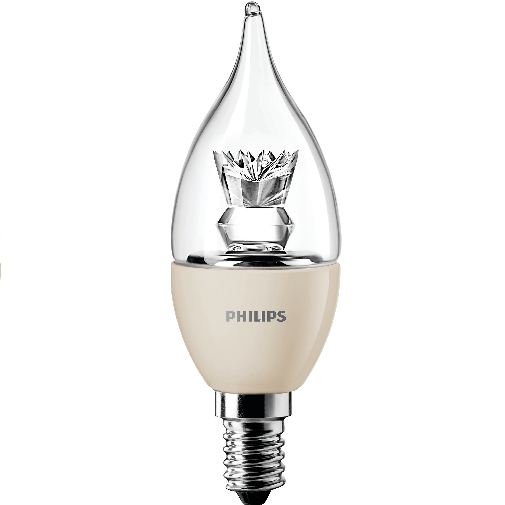 Лампа светодиодная свеча на ветру - Philips LED Candle and LusterD D 4 Вт E14 2700K 230В BA35 CL - 871829166989000 фото