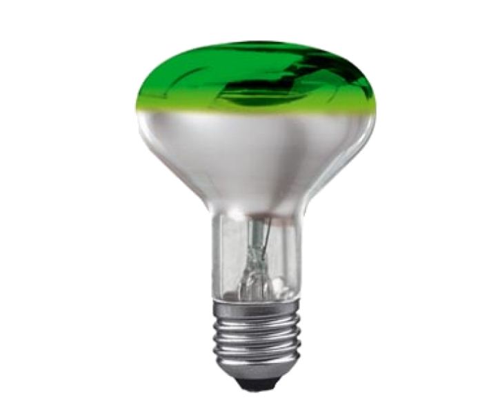 Лампа накаливания рефлекторная (зеркальная цветная ) - OSRAM CONC R80 GREEN 60W 230V E27 25X1 4050300061214 фото