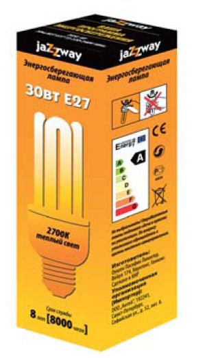 Лампа компактная люминесцентная - Jazzway U-образная PESL-4U 30w/865 E27 4610003321598 фото