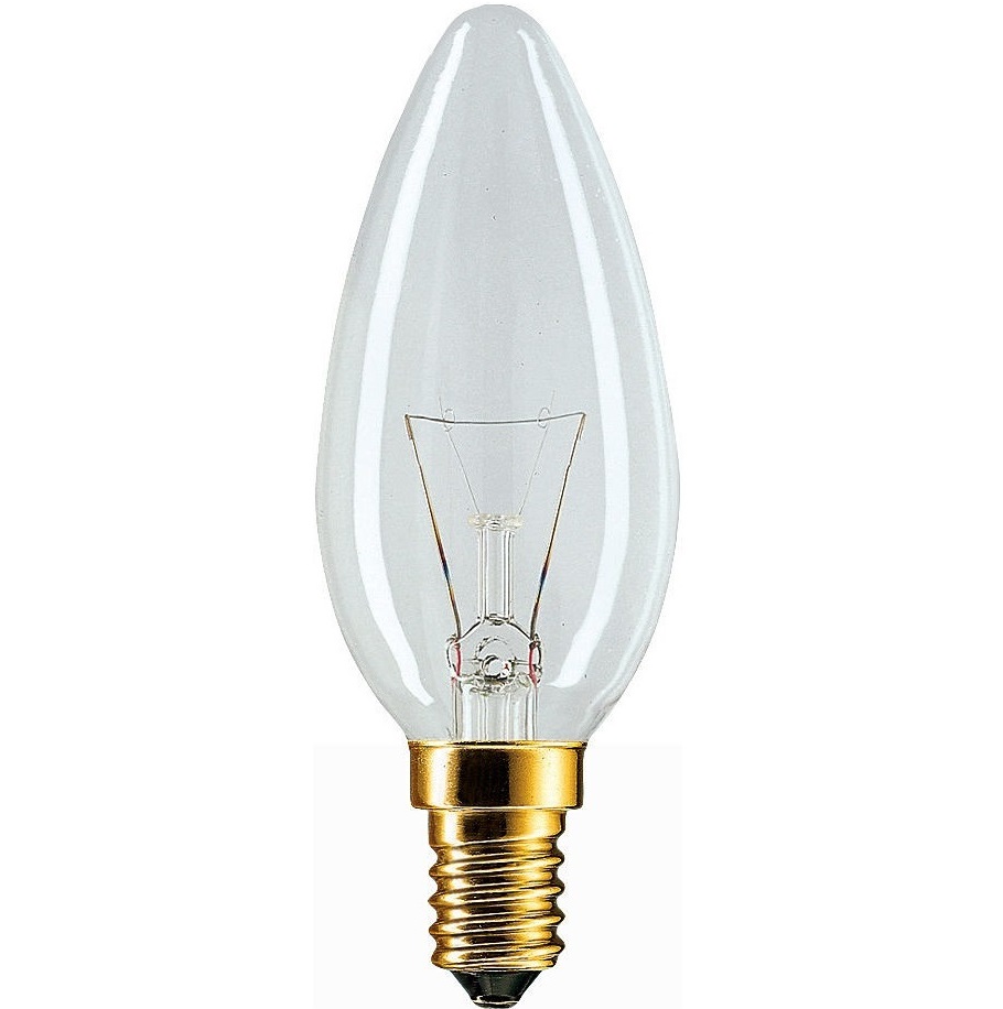 Лампа накаливания свечеобразная - Philips Standard B35 E14 прозрачная 230V 60W 670lm - 926000003017 фото