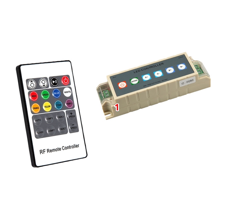 Контроллер для RGB лент и панелей (с пультом ДУ) - Kreonix KLС-RGB-RC/C-White - Kreonix-4569 фото