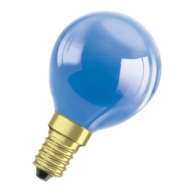 Лампа накаливания цветная (синяя) - OSRAMDECOR P BLUE 11W 230V E14 - 4008321545787 фото