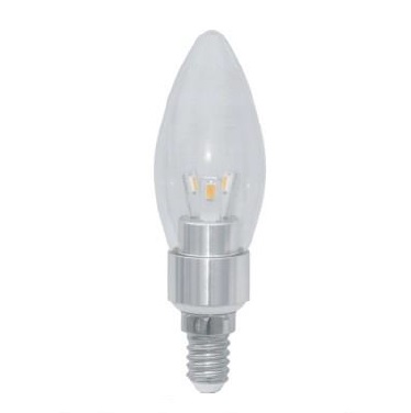 Лампа светодиодная декоративная (свечеобразная) - LEEK PREMIUM SV LED 220V 4W З000К E14 270lm 30000h прозрачная - LE010502-0004 фото