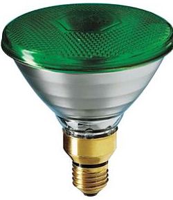 Лампа накаливания зеркальная цветная - Philips PAR38 Col 80W E27 230V GR 1CT/12 871150038053115 (снято с производства) фото