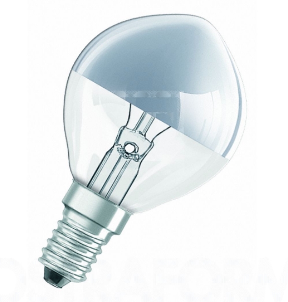 Лампа накаливания специальная декоративная - OSRAM SPC. MIRROR P SILV 25W 230V E14 - 4050300001081 фото