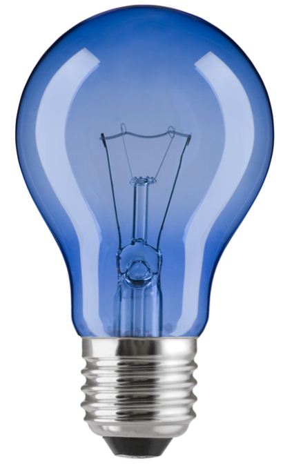 Лампа накаливания цветная синяя - GE 15A1/B/E27 91927 фото