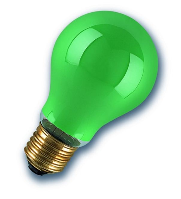 Лампа накаливания цветная - Radium Standardlampen, farbig 11W 230V E27 (green - зеленая) - 11218795 фото