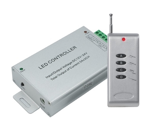 Контроллер для светодиодной ленты с радиопультом управления Ecola LED strip RGB RF controller 15A 180W 12V (360W 24V) - RFC15AESB фото