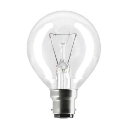 Лампа накаливания сферическая (прозрачная)- General Electric Spherical 15D1/CL/B22 100lm 1000h - 91911 фото