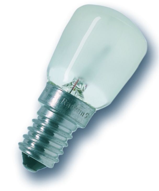 Лампа миниатюрная накаливания для холодильников - Radium P 15W 230V E14 - 19218595 фото