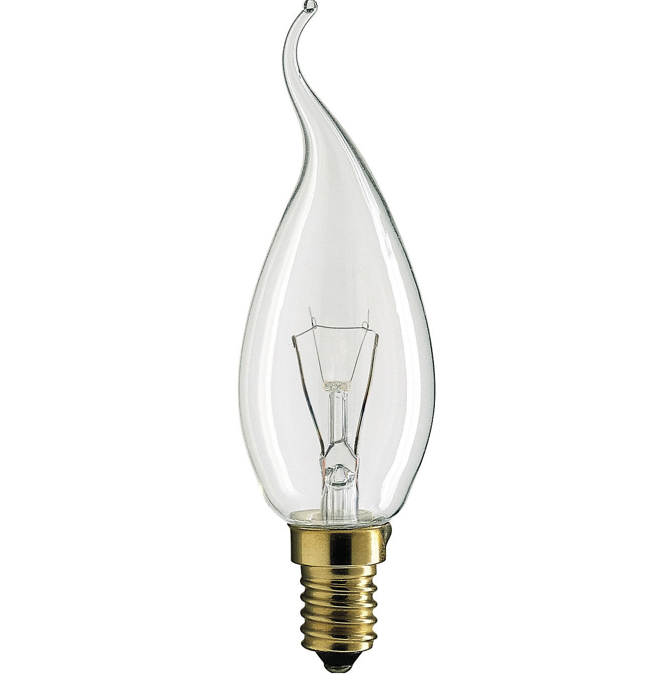 Лампа накаливания свеча на ветру - Philips Deco BXS35 E14 прозрачная 230V 40W 370lm - 921476844213 фото