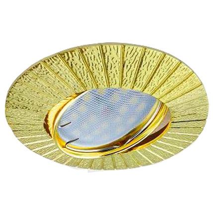 Светильник встраиваемый поворотный - Рифленые лучи - - Ecola MR16 DL119 GU5.3 Золото 25x91 - FG1603EFF фото