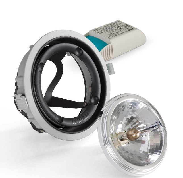 Светильник акцентный - OSRAM KIT DOWNLIGHT HALOSPOT 111 ES серебр. 50W, 45° 230-240V 3000K - 4008321336125 фото