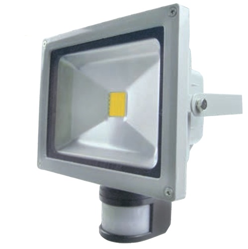 Прожектор светодиодный (с датчиком движения) - Ecola Projector LED 24.0W 220V 4200K IP65 192х97х181 - JPSV24ELB фото