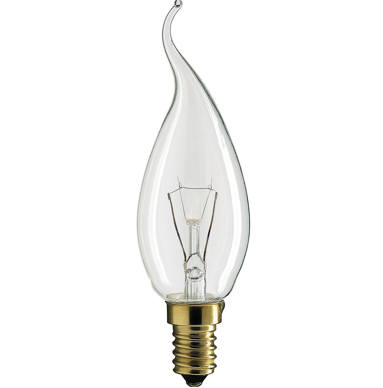 Лампа накаливания матовая свеча на ветру - Philips Deco 40W E14 230V BXS35 CL 1CT/4X5F 871150017580938 фото