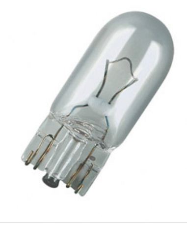 Лампа автомобильная - OSRAM W5W 24V (5W) W2,1x9,5d стеклянный цоколь 2845 фото
