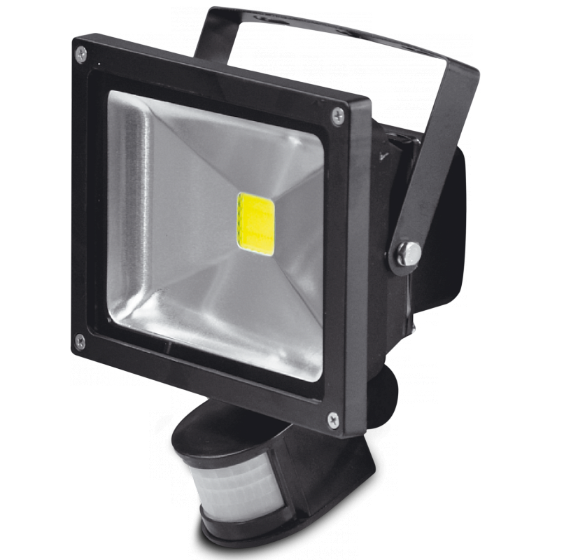 Прожектор светодиодный (с датчиком движения PIR) - X-Flash FL PIR 220V 20W 4000K 1700lm 50000h чёрный - X-F-45471 фото