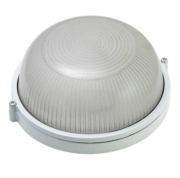 Светильник влагозащитный для бань и саун - LEEK 100W круг/белый 01 R-100-001 (10) - LE060701-0007 фото