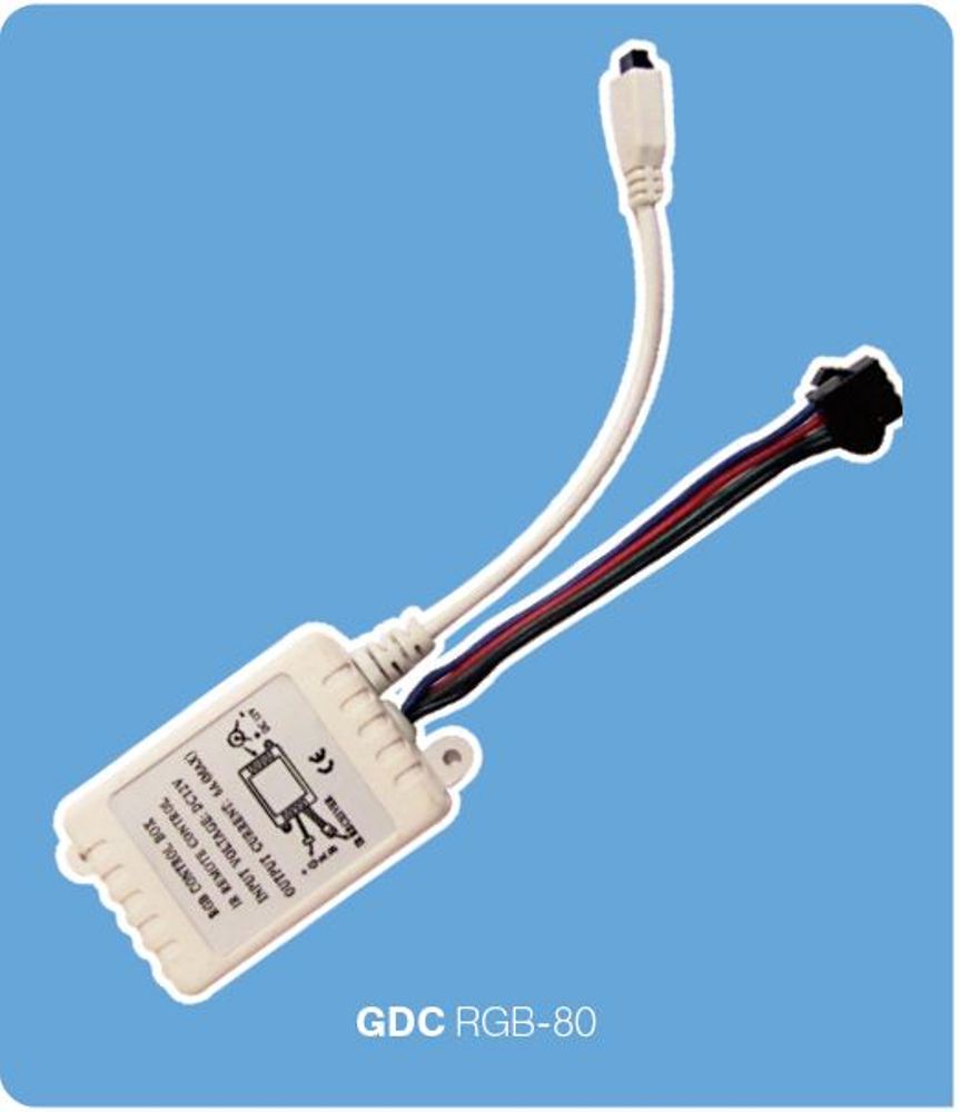 Контроллер для светодиодных лент RGB GENERAL GDC-RGB-80-I-IP20-12 - код заказа: GENERAL-5118 фото