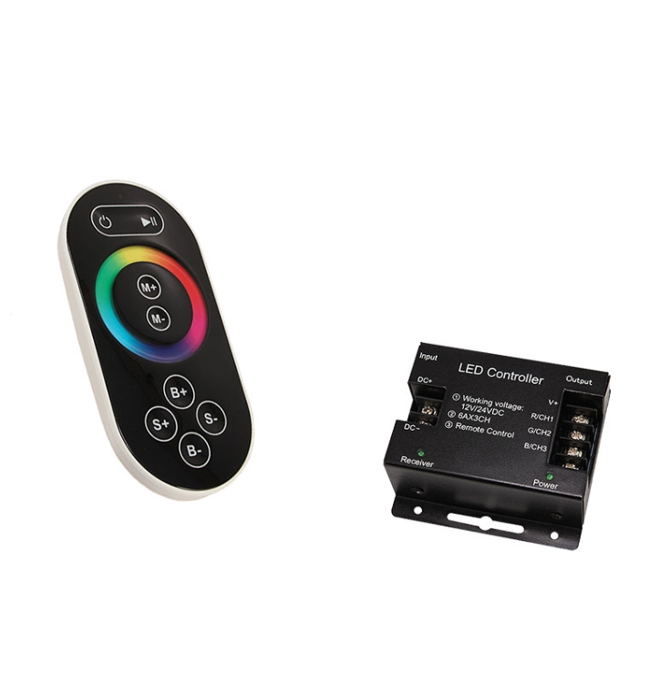 Контроллер для RGB лент и панелей (с пультом ДУ) - Kreonix KLC-RGB-RC-Black Touch - Kreonix-4552 фото