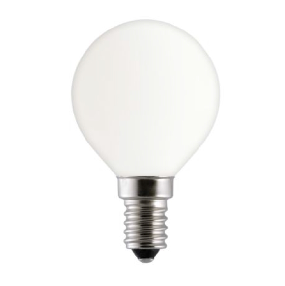 Лампа накаливания сферическая (матовая)- General Electric Spherical 40D1/FR/E14 400lm 1000h - 19778 фото