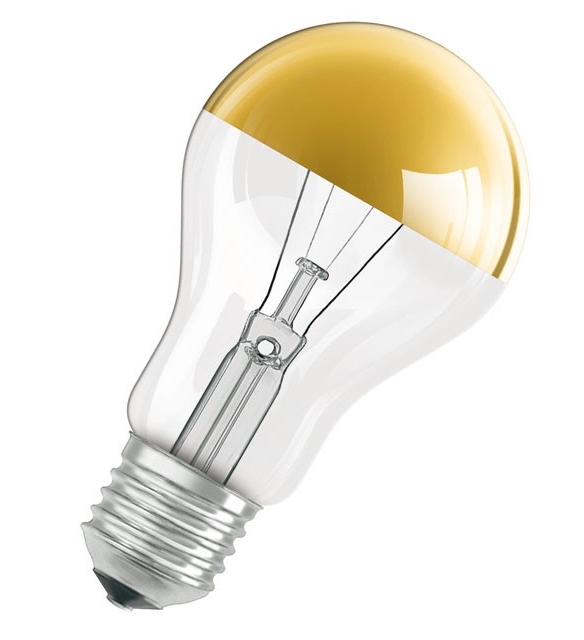 Лампа накаливания специальная декоративная - OSRAM SPC. MIRROR A GOLD 40W 230V E27 - 4050300001050 фото