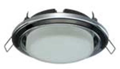 Ecola GX53 H4 светильник встраив. без рефл. 2 цв. хром-черный хром-хром 38х106 - Код: FJ53H4ECB фото