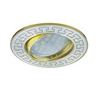 Светильник встраиваемый поворотный - Антик2 - - Ecola MR16 DL111 GU5.3 Хром/Сатин-Золото 24x88 - FS1606EFF фото