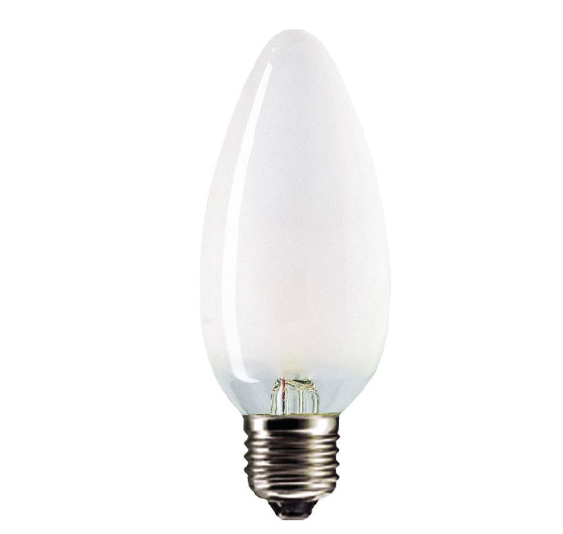 Лампа накаливания свечеобразная - Philips Standard B35 E27 матовая 230V 40W 390lm - 872790002044150 фото