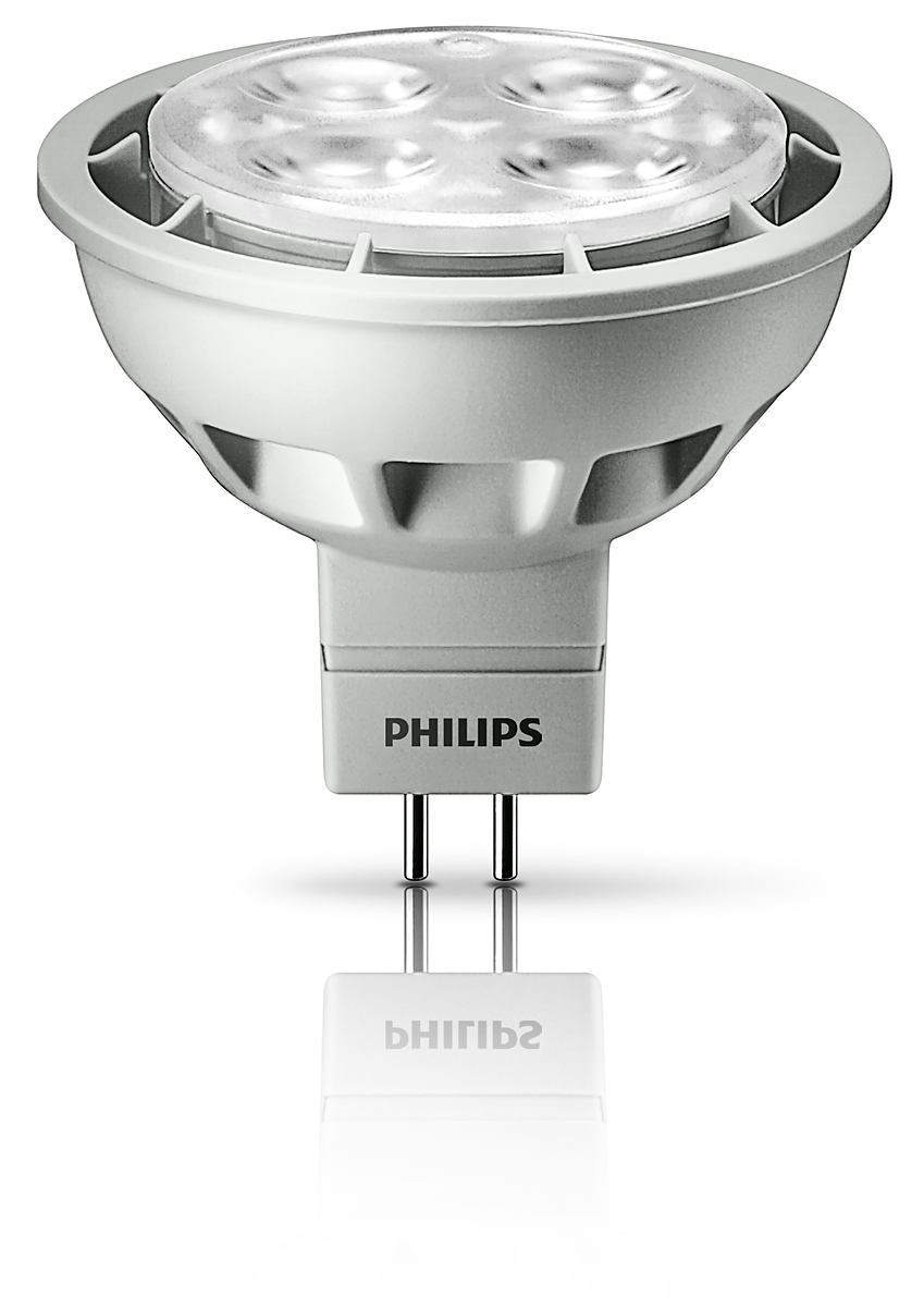Лампа светодиодная направленного света - Philips LED 4.2-35W GU5.3 2.7K 12В MR16 24D - 929000250408 фото