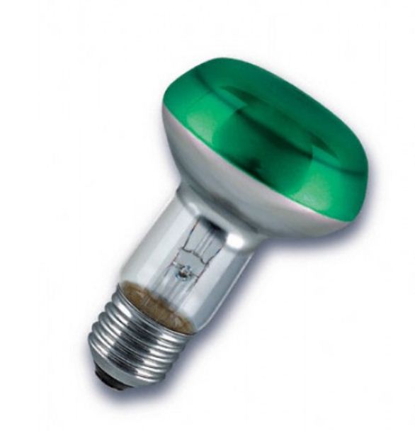 Лампа накаливания рефлекторная (зеркальная цветная ) - OSRAM CONC R50 GREEN SP 40W 230V E14 16X1 4050300001272 фото