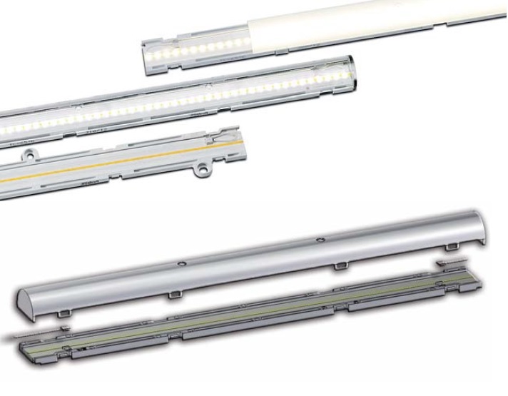 Светильник светодиодный модульный (для защелок 89302) - Vossloh-Schwabe LED Line Fix LUGA HO 280 мм (диффузный рассеиватель) DML62EWLA - 550815 фото